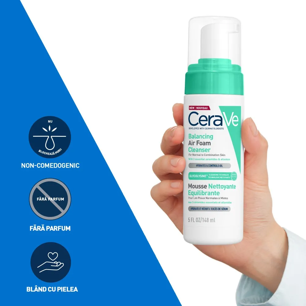 Spuma de Curatare pt Ten Normal Mixt, 148ml, Cerave