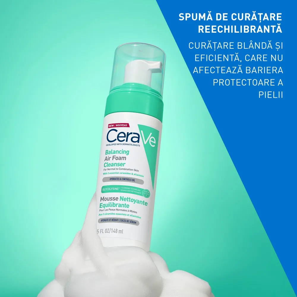 Spuma de Curatare pt Ten Normal Mixt, 148ml, Cerave