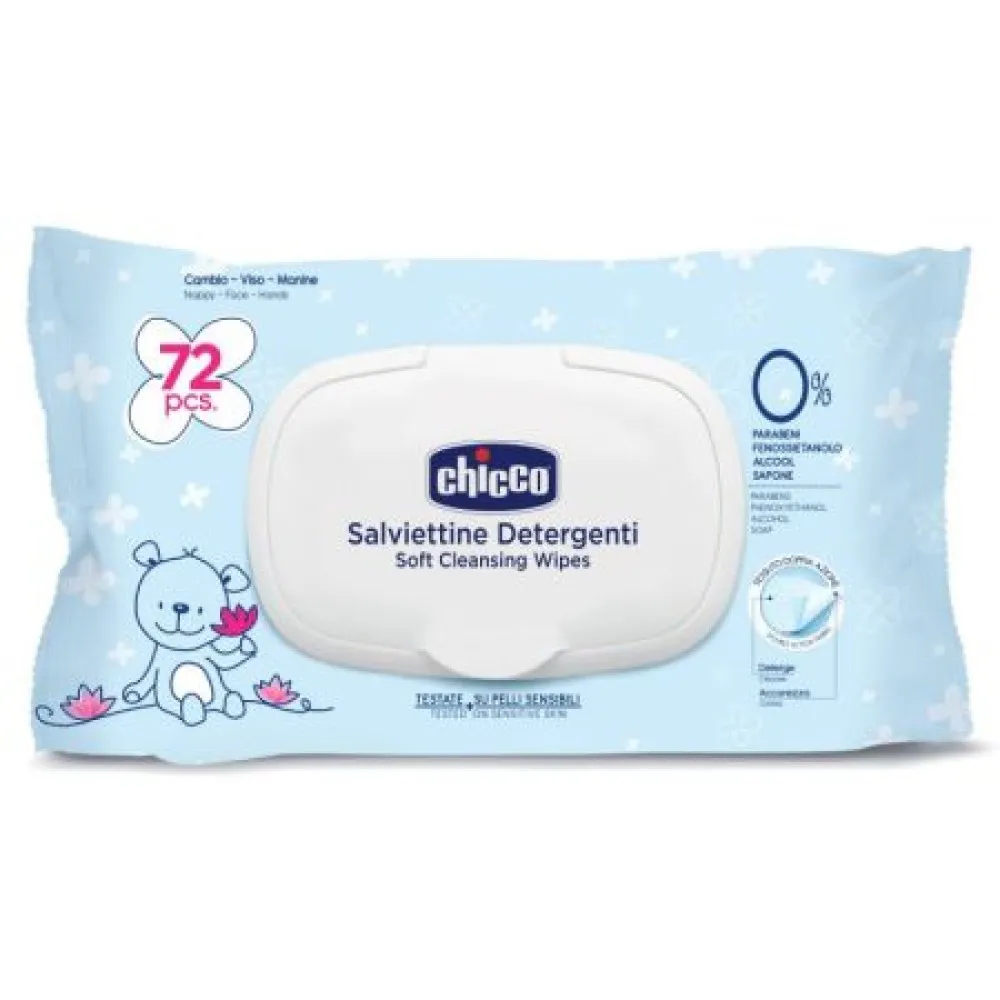 Chicco 09163-9 Servetele Umede Calmante Ambalaj cu Clapeta -buc x 72