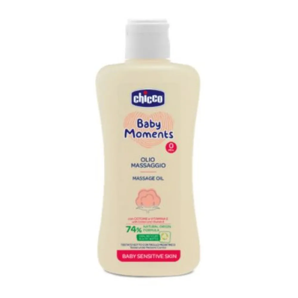 Baby Moments Sensitive Ulei de Baie Dermatologic +0luni, 10240-9, 200ml, Chicco