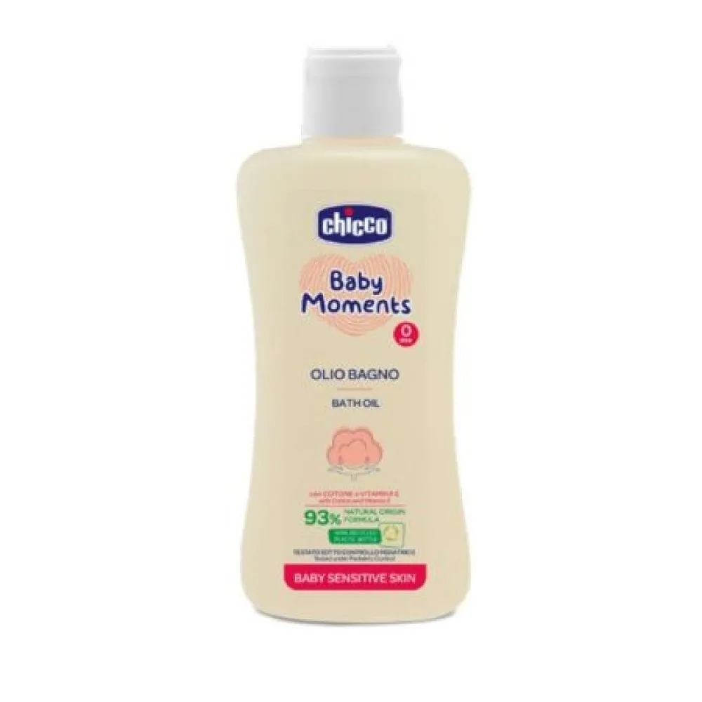 Chicco 10242-9 Baby Moments Sensitive Ulei de Masaj Dermatologic +0luni x 200ml