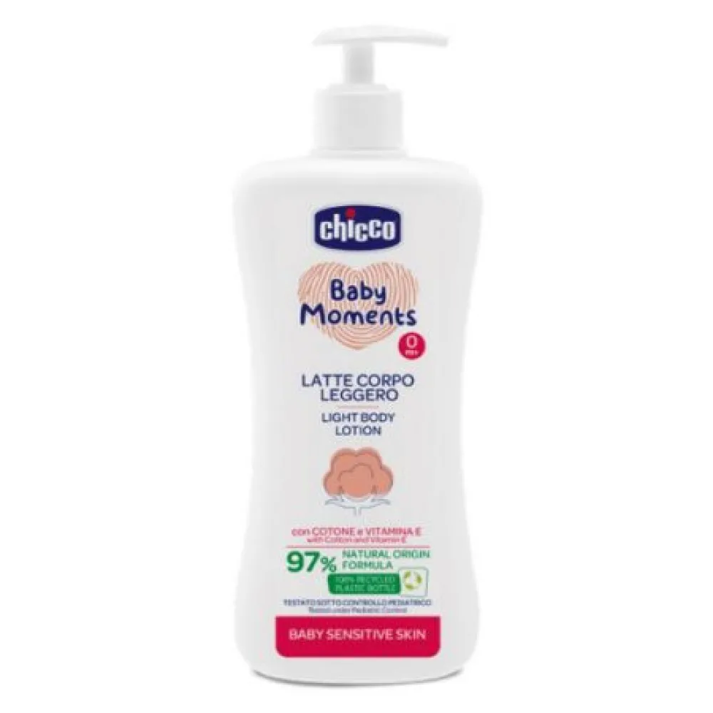 Chicco 10243-9 Baby Moments Sensitive Lotiune Dermatologica Fluida pt Corp +0luni x 500ml