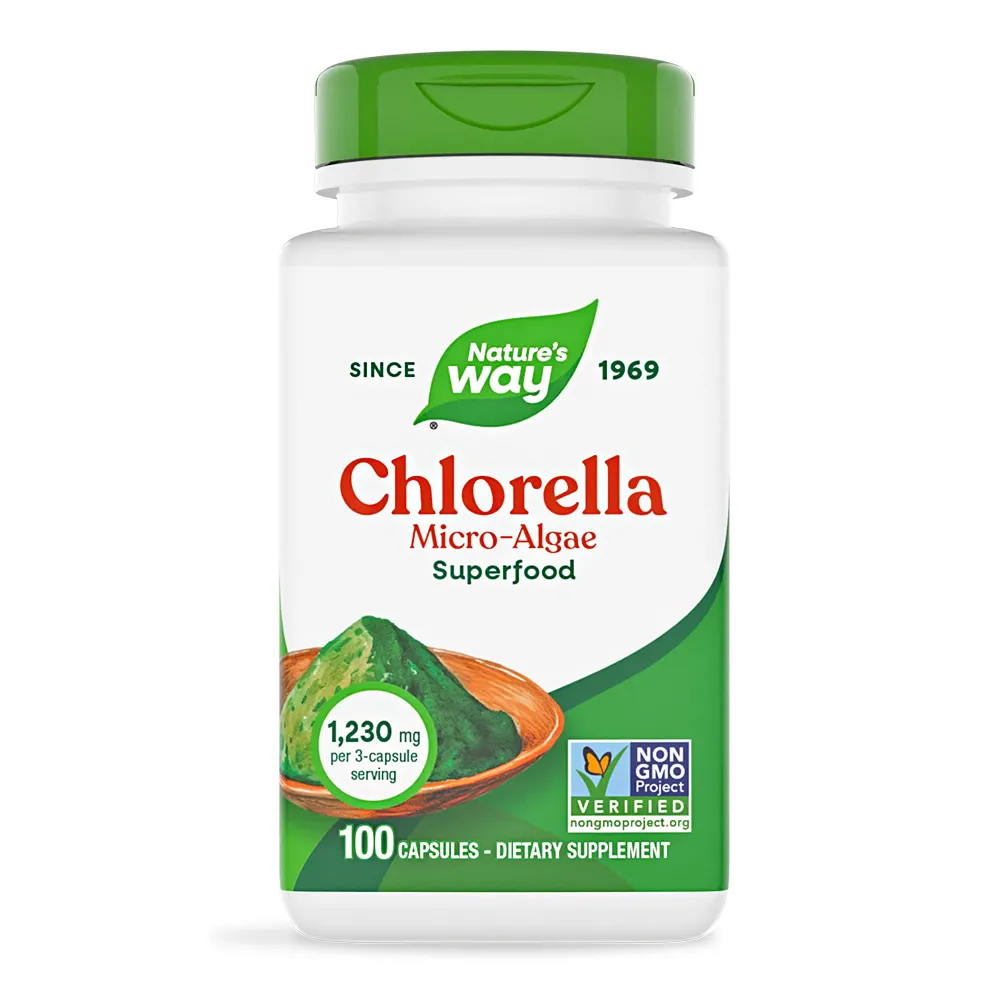 Chlorella Micro-algae 410 mg, 100 capsule vegetale, Secom