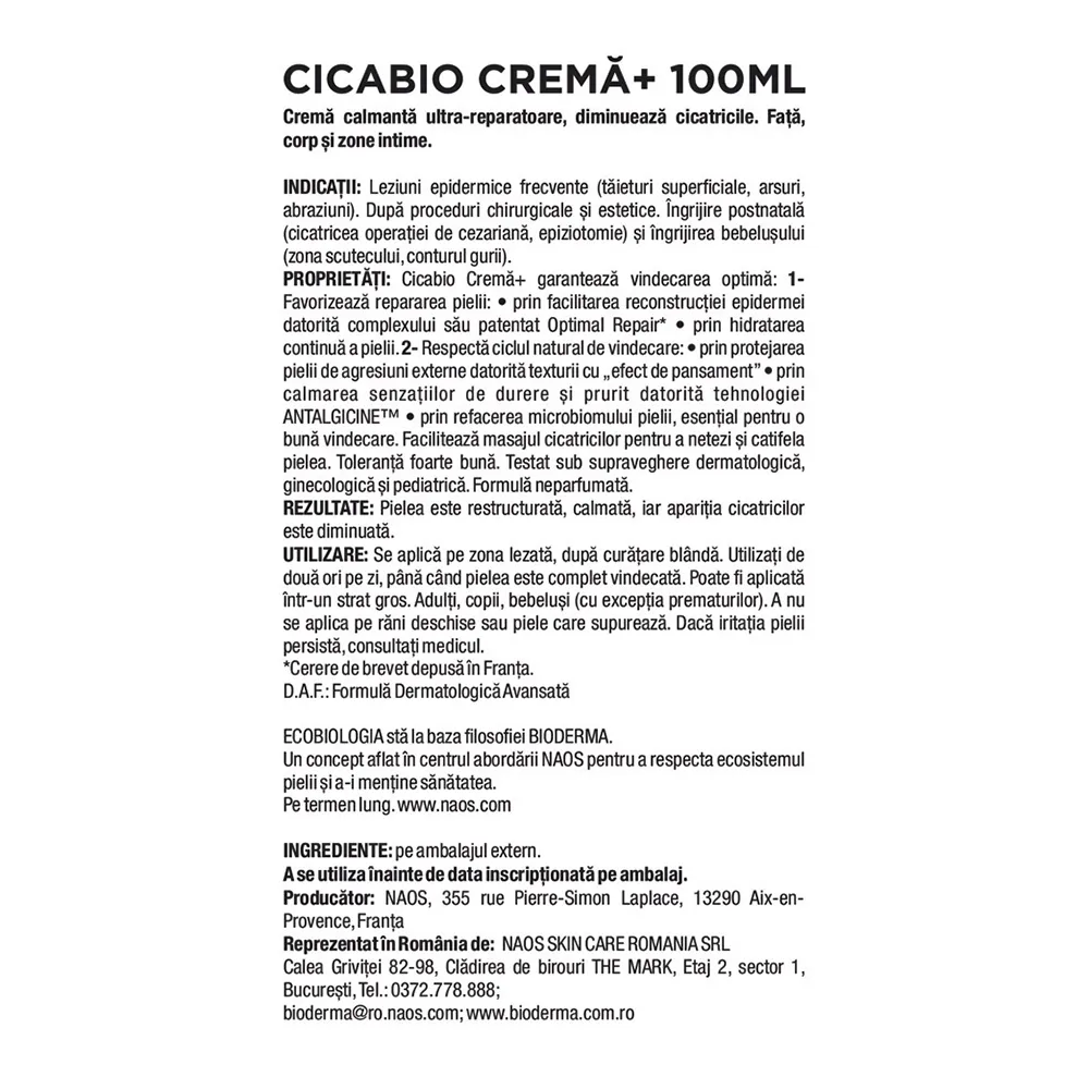 Cicabio Crema+, 100ml, Bioderma