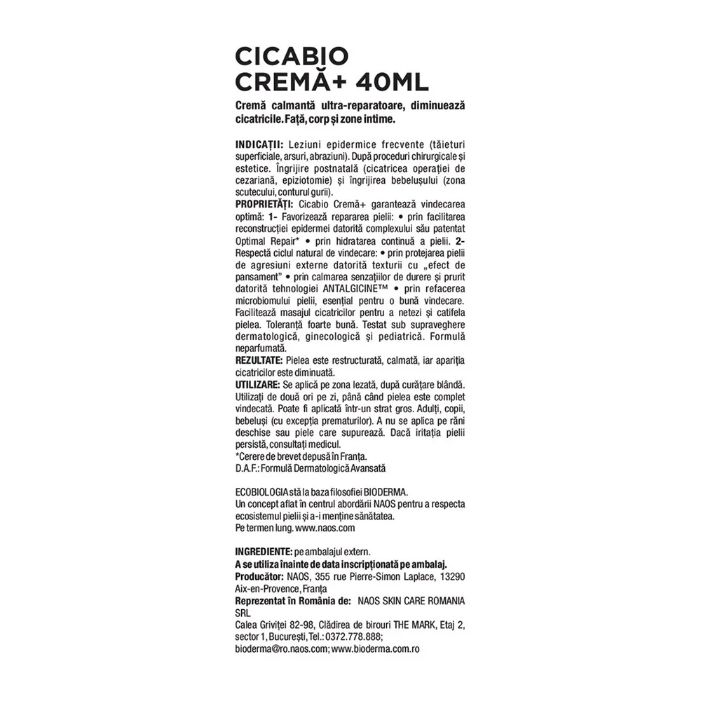 Cicabio Crema+, 40ml, Bioderma