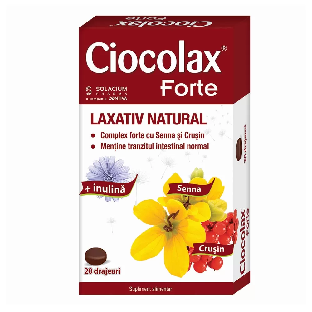 Ciocolax Forte, 20 drajeuri, Solacium