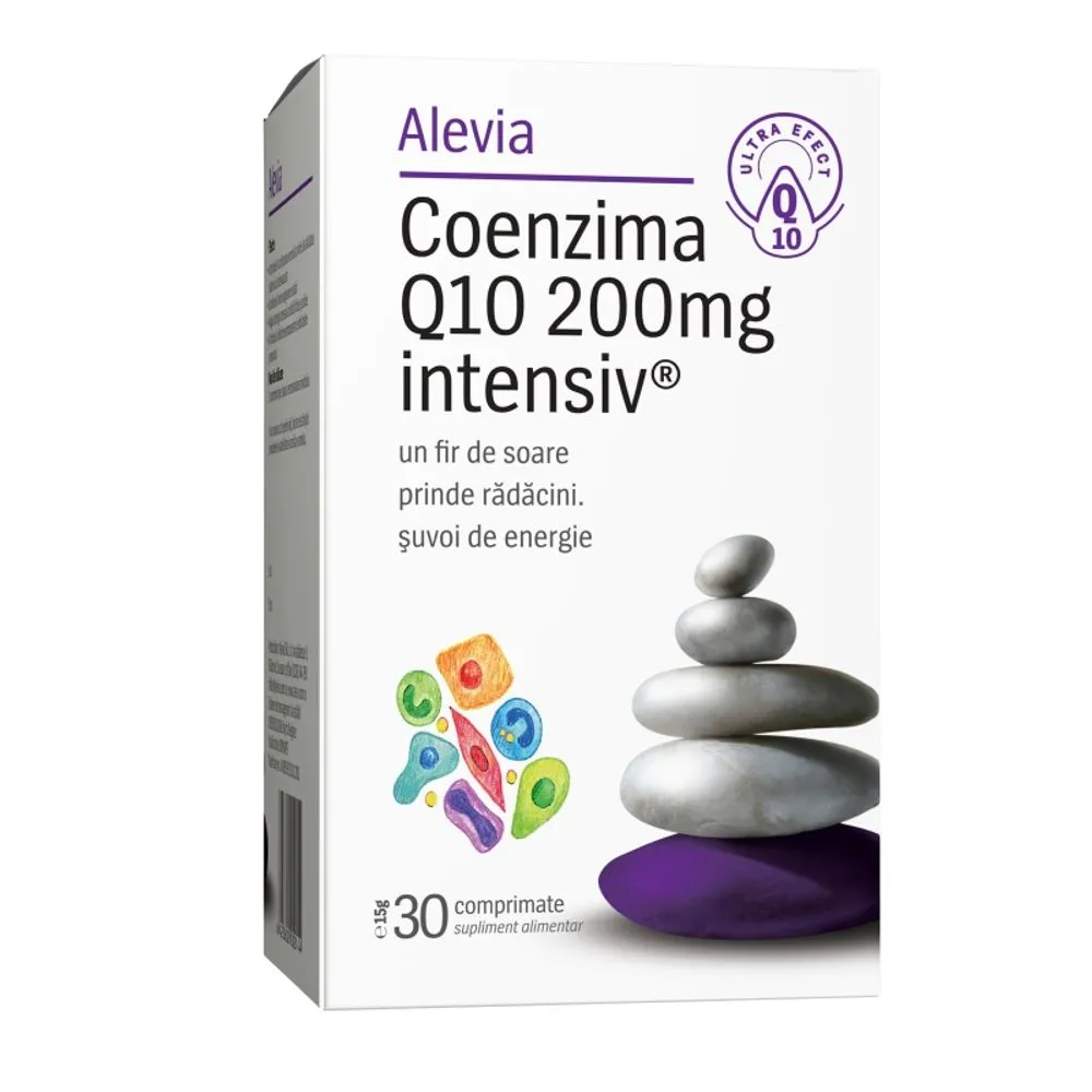 Coenzima Q10 200mg intensiv, 30comprimate, Alevia