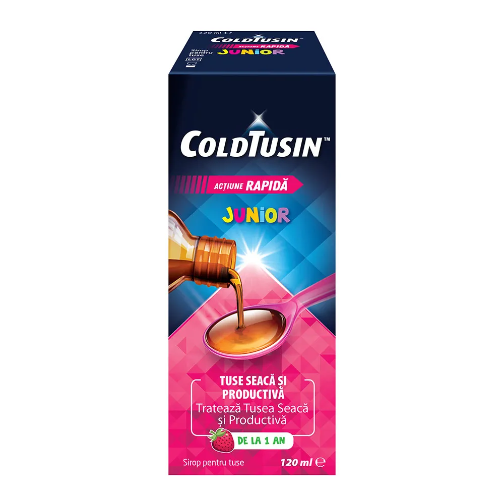 Coldtusin Junior sirop pentru copii, 120 ml, Omega Pharma