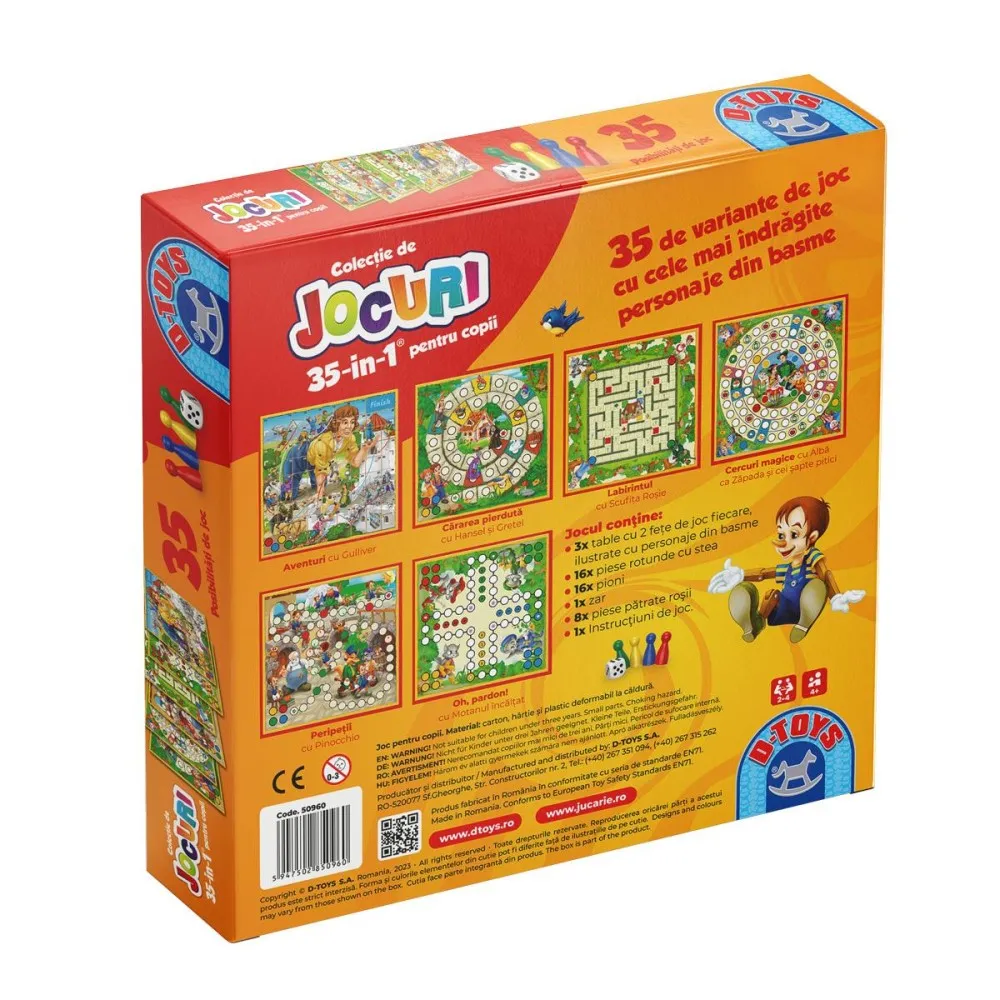 Colectie de jocuri 35 Basme pentru copii, 1 cutie - D-Toys