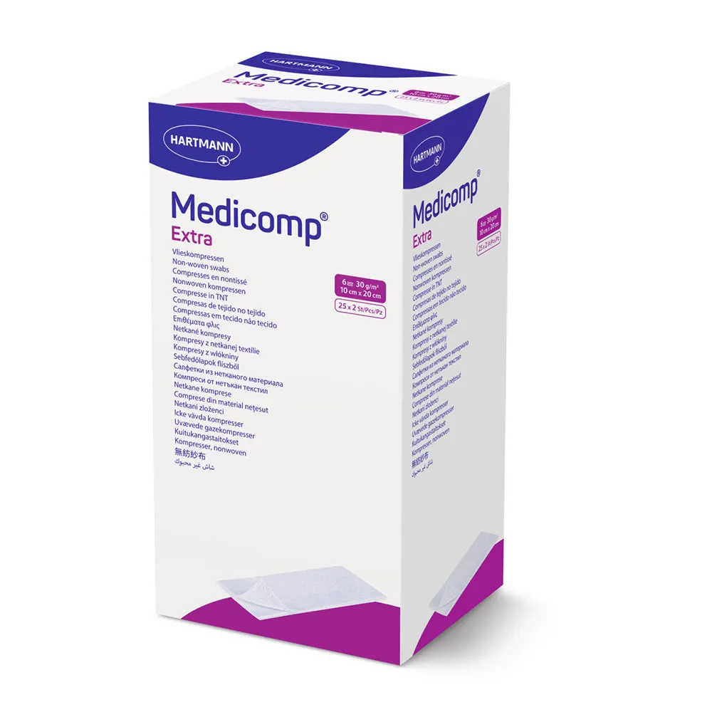Comprese sterile Medicomp Extra, 10x20 cm (421737), 25 bucati, Hartmann