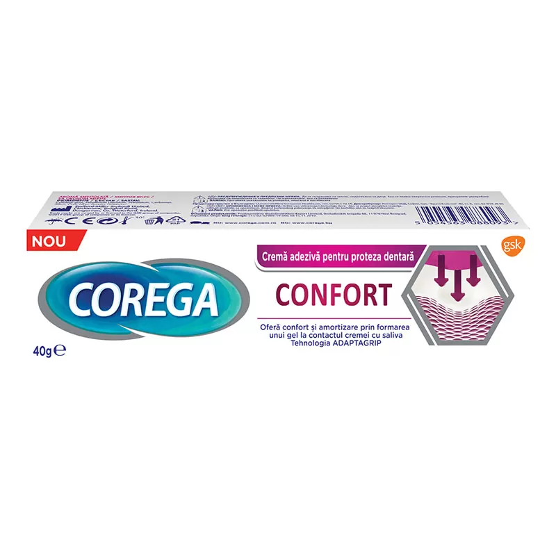Crema adeziva pentru proteza dentara Confort, 40g, Corega