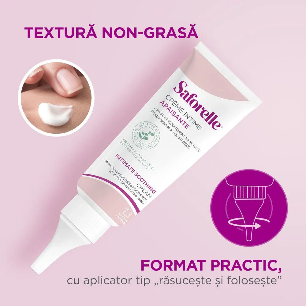 Crema calmanta cu brusture si alantoina Saforelle, 40 ml, Biocodex