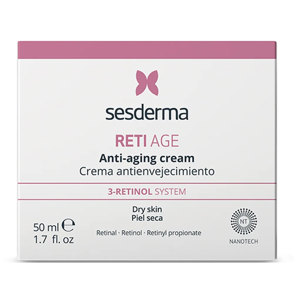 Crema cu efect anti-imbatranire pentru ten uscat Reti Age, 50ml, Sesderma