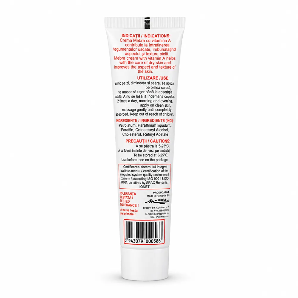 Crema cu Vitamina A, 40 ml, Mebra