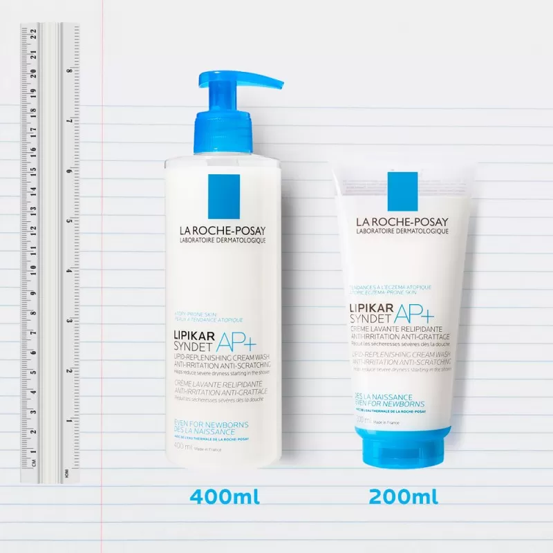 Crema de spalare anti-iritatii si anti-prurit pentru pielea uscata Lipikar Syndet AP+, 200ml, La Roche-Posay