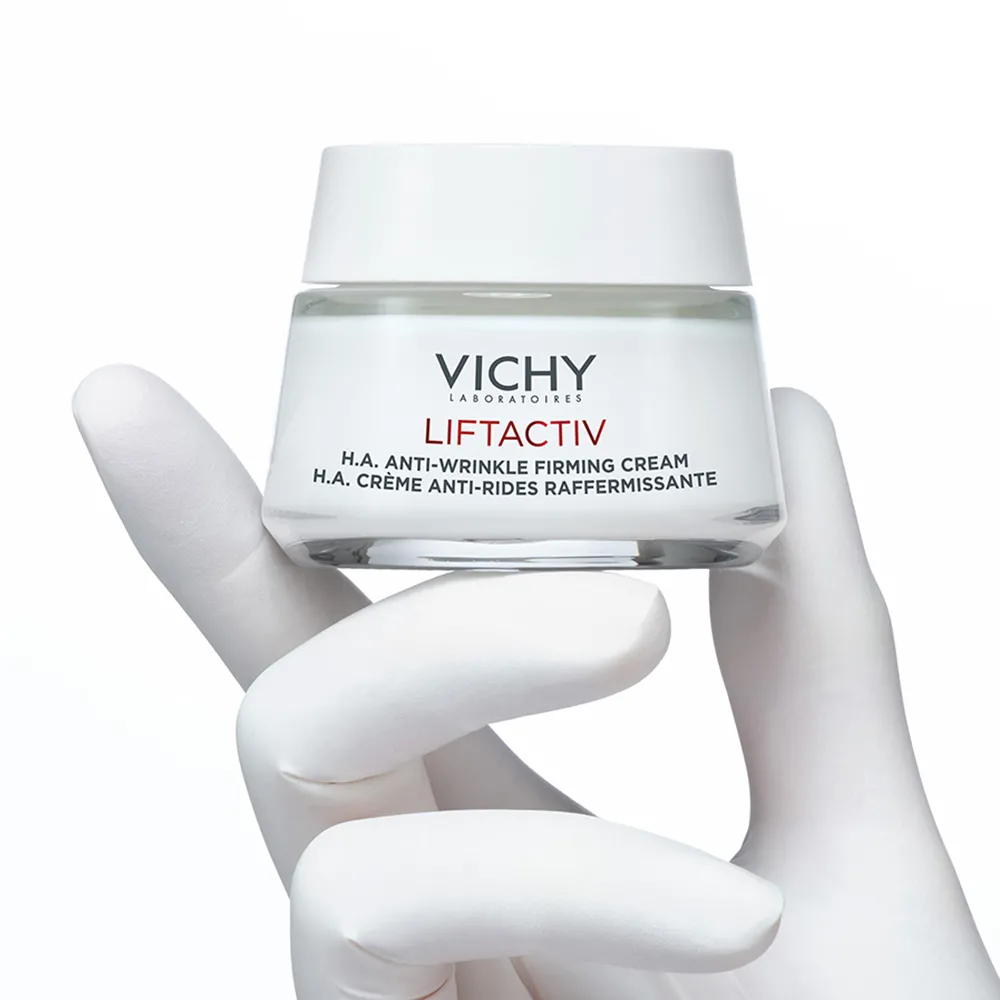 Cremă de zi antirid și fermitate pentru ten uscat cu acid hialuronic pur LIFTACTIV H.A, 50ml, VICHY
