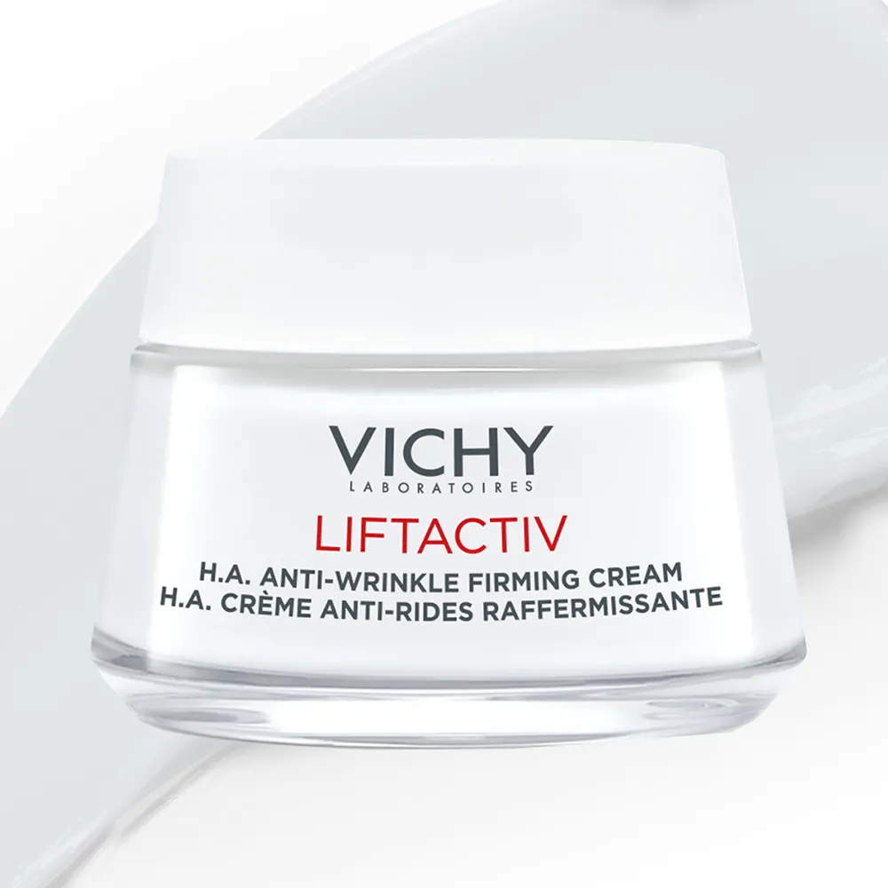 Cremă de zi antirid și fermitate pentru ten uscat cu acid hialuronic pur LIFTACTIV H.A, 50ml, VICHY