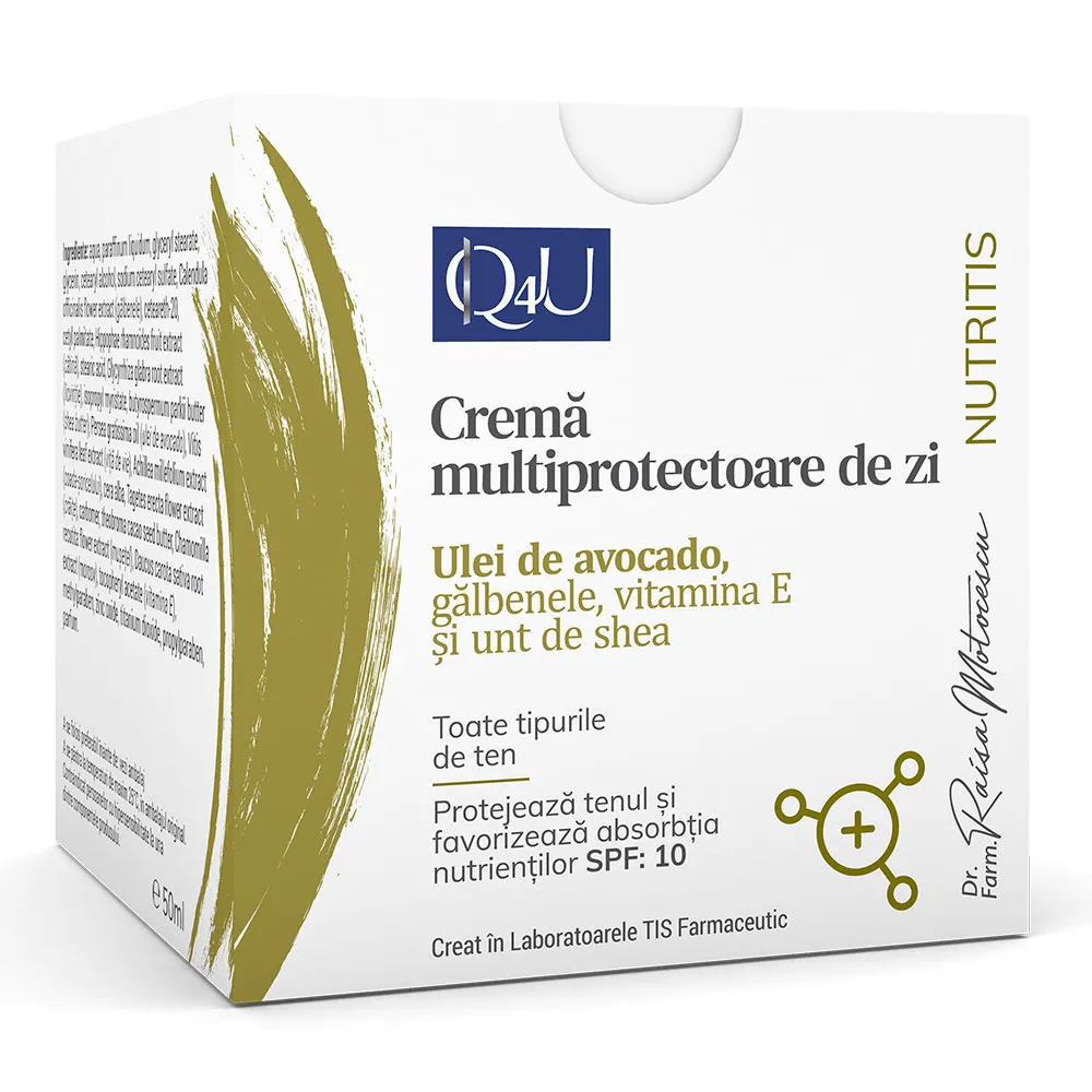 Crema de Zi Multiprotectoare SPF10 Q4U Nutritis, 50ml, Tis Farmaceutic