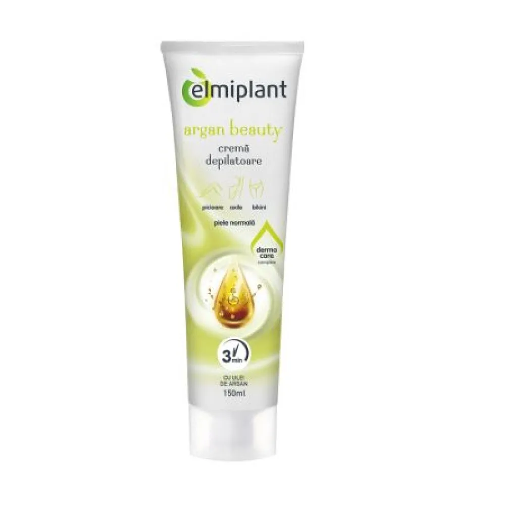 Crema depilatoare cu ulei de argan 3 minute Velvet Touch, 150 ml, Elmiplant