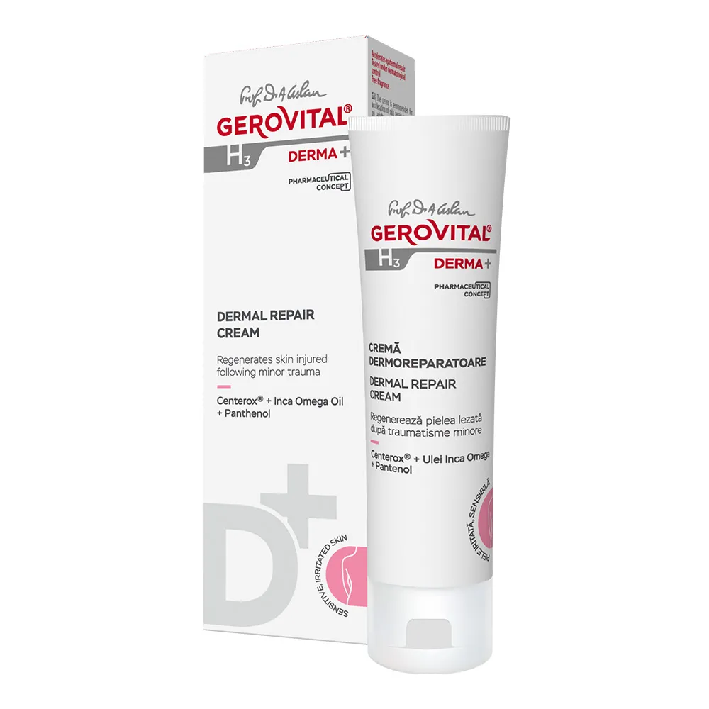 Crema dermoreparatoare H3 Derma+, 50 ml, Gerovital
