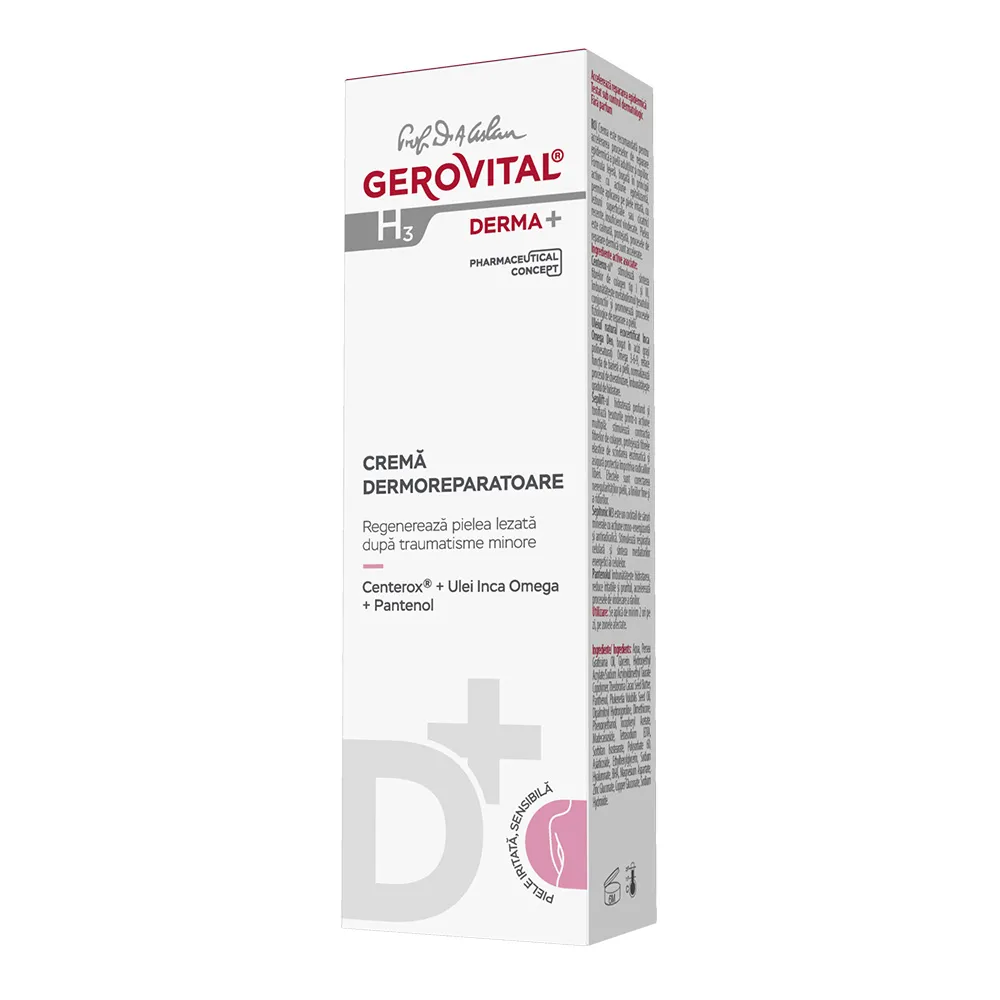 Crema dermoreparatoare H3 Derma+, 50 ml, Gerovital