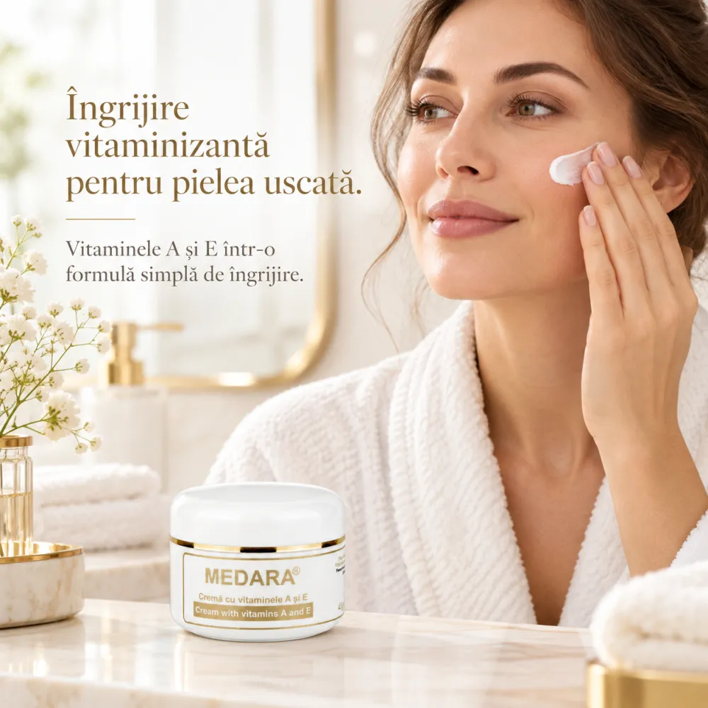 Crema hidratanta cu Vitaminele A si E Medara, 40 g, Mebra