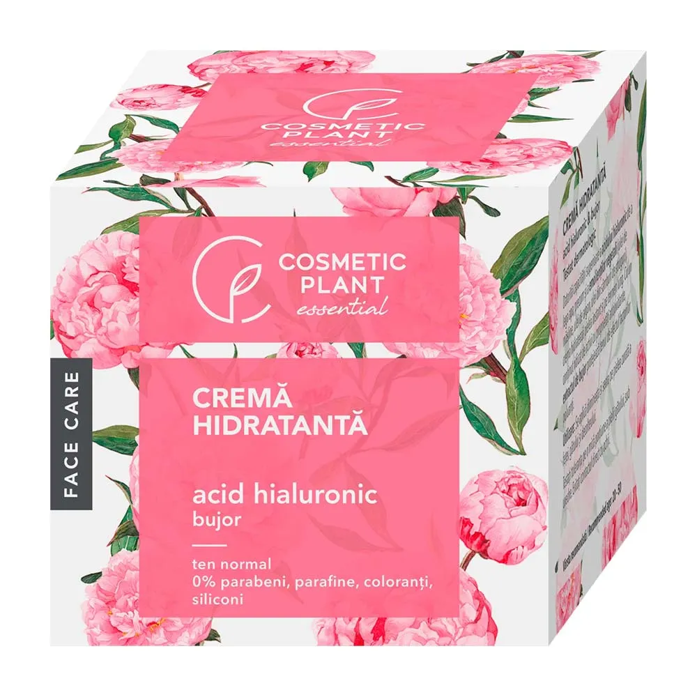 Crema hidratanta delicata cu acid hialuronic si bujor, 50 ml, Cosmetic Plant