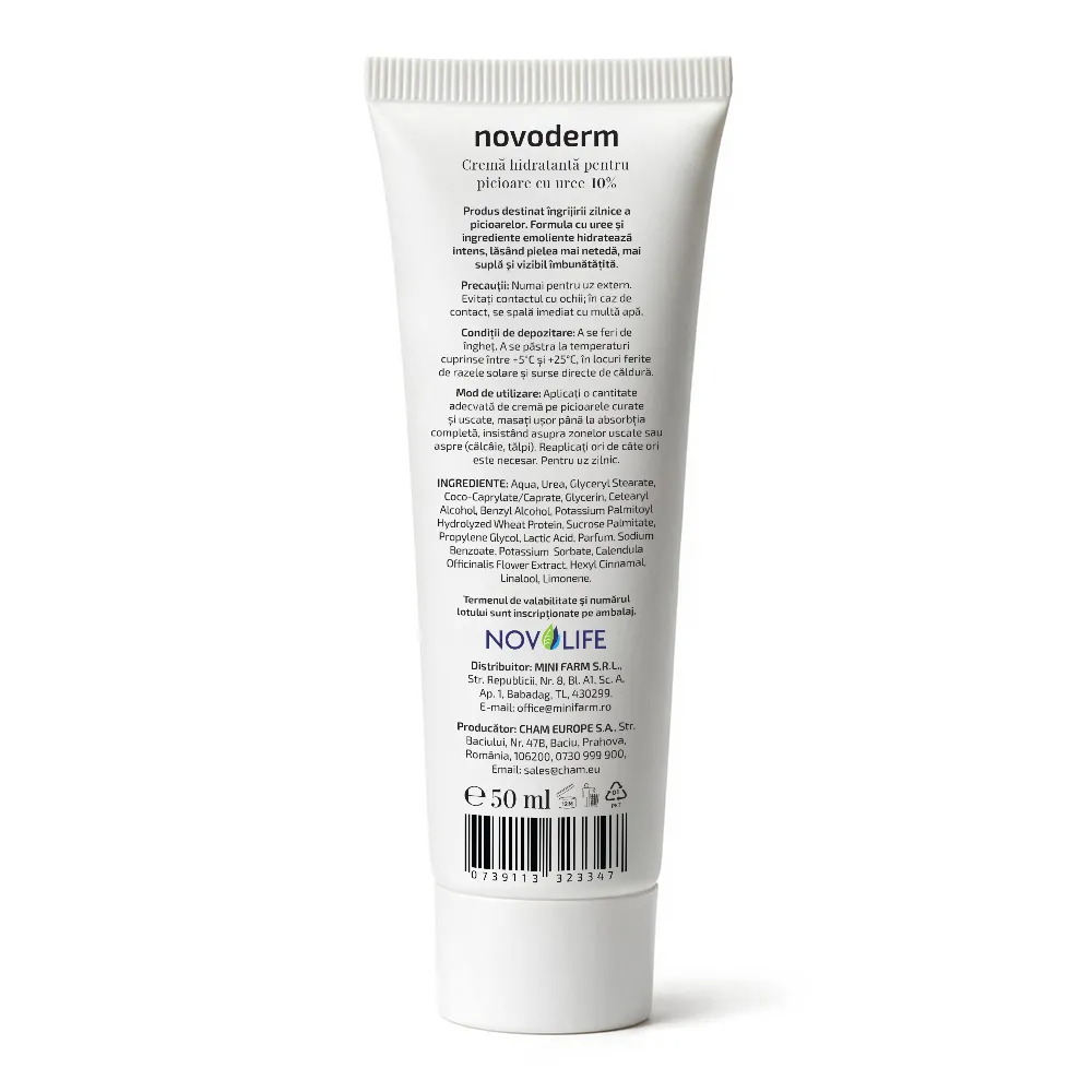 Crema hidratanta picioare Uree 10%, 50ml, Novoderm