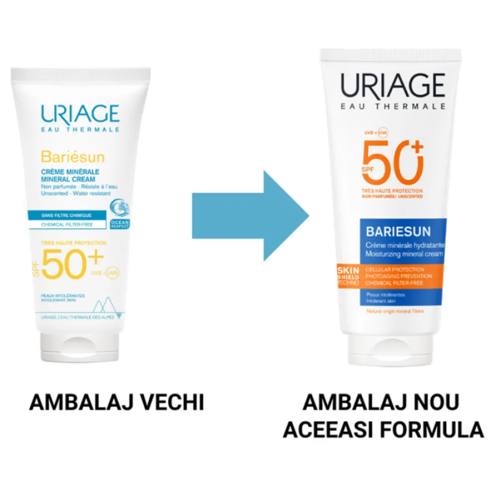 Crema minerala cu SPF50+ Bariesun, 100ml, Uriage