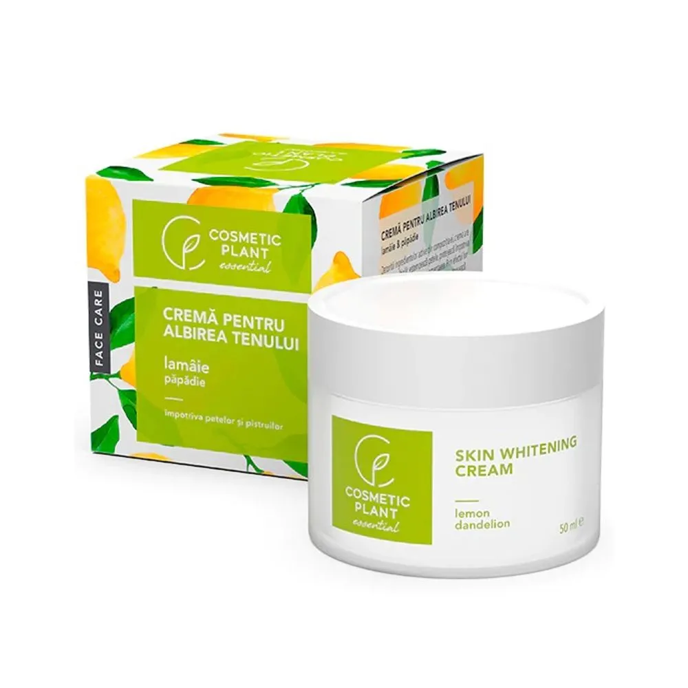 Crema pentru albirea tenului cu extract de lamaie si papadie, 50 ml, Cosmetic Plant