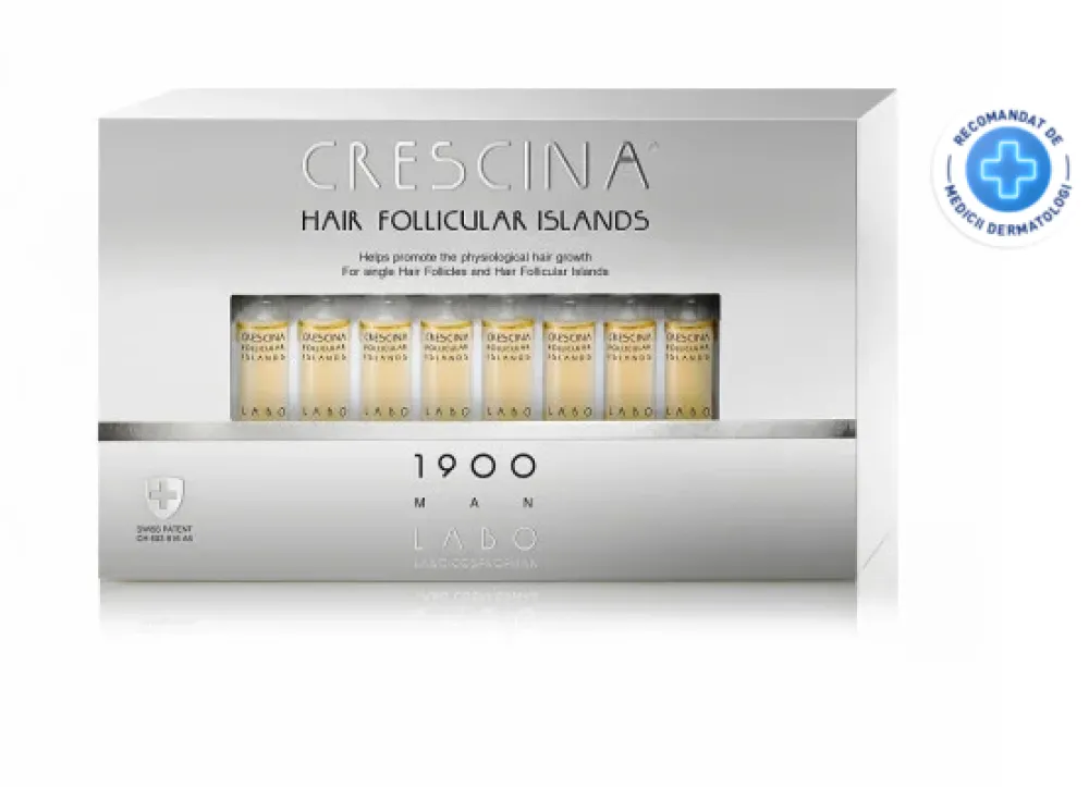 Crescina Follicular Islands 1900 Man, 20 fiole, Labo