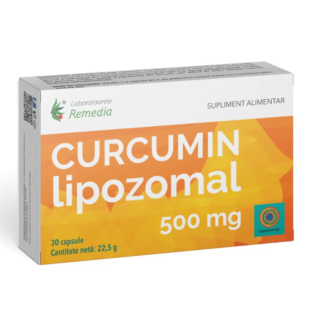 Curcumin Lipozomal 500mg, 30 capsule, Lab. Remedia