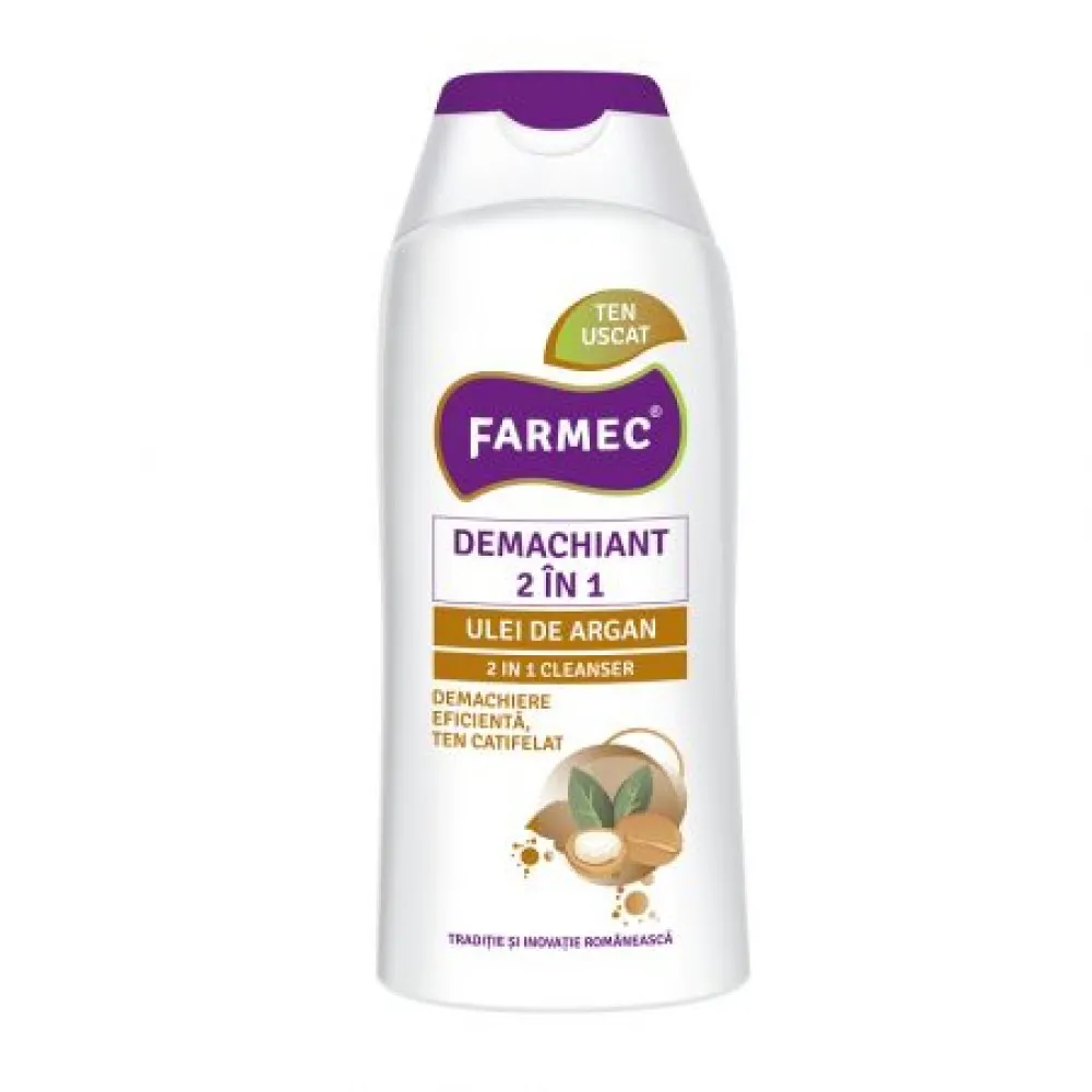 Demachiant 2 in 1 ulei de argan, 200 ml, Farmec