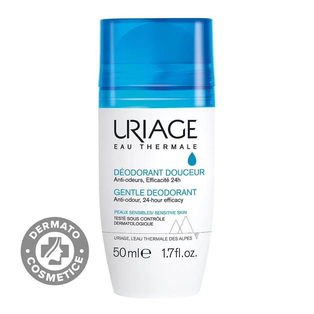 Deodorant roll-on fara saruri de aluminiu, 50 ml, Uriage
