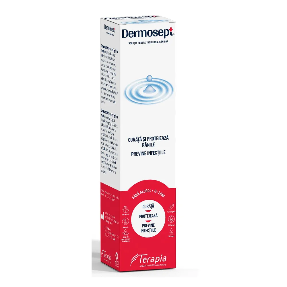 Solutie pentru ingrijirea ranilor Dermosept, 150 ml, Terapia SA