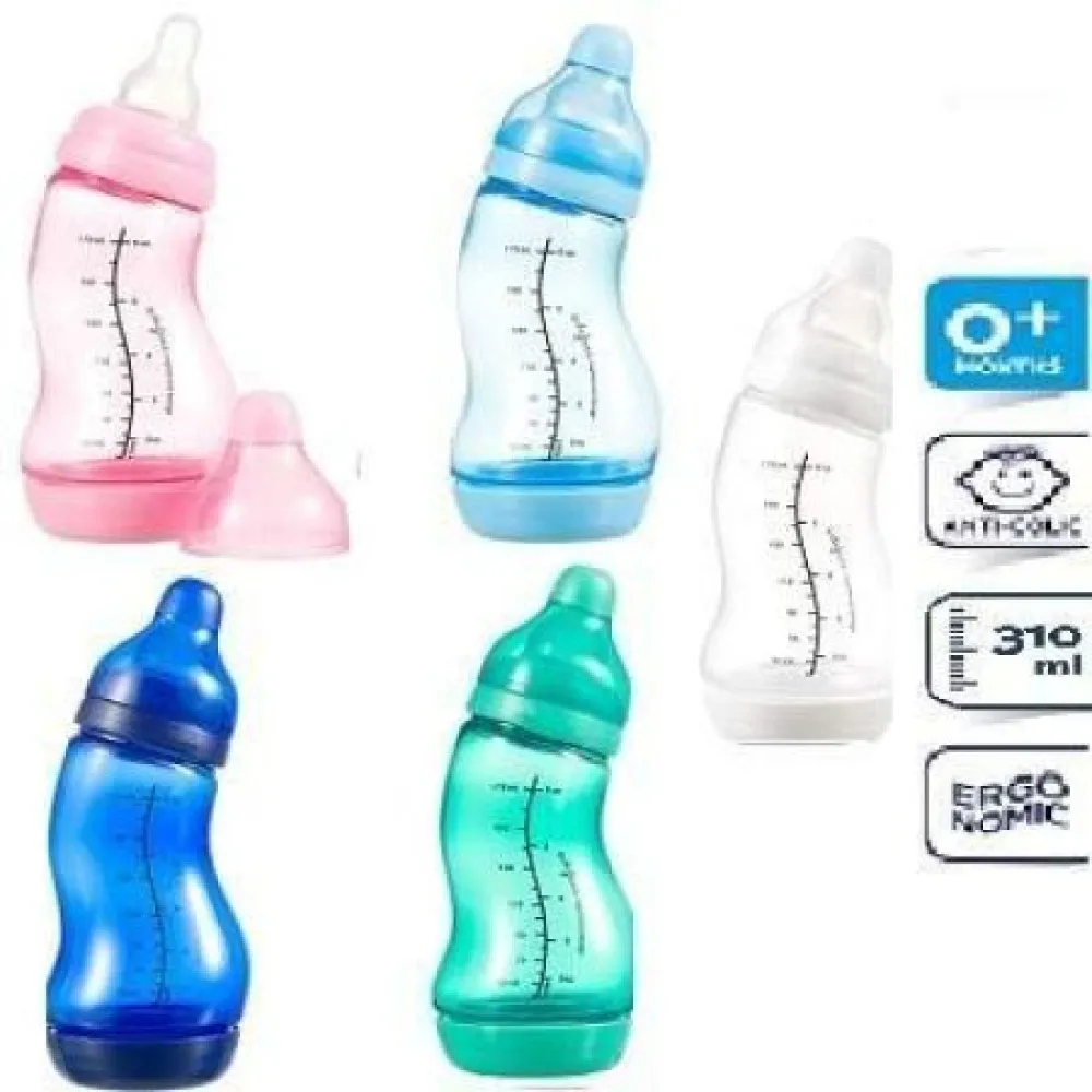 Difrax Biberon S cu Gat Larg Anticolic x 310ml