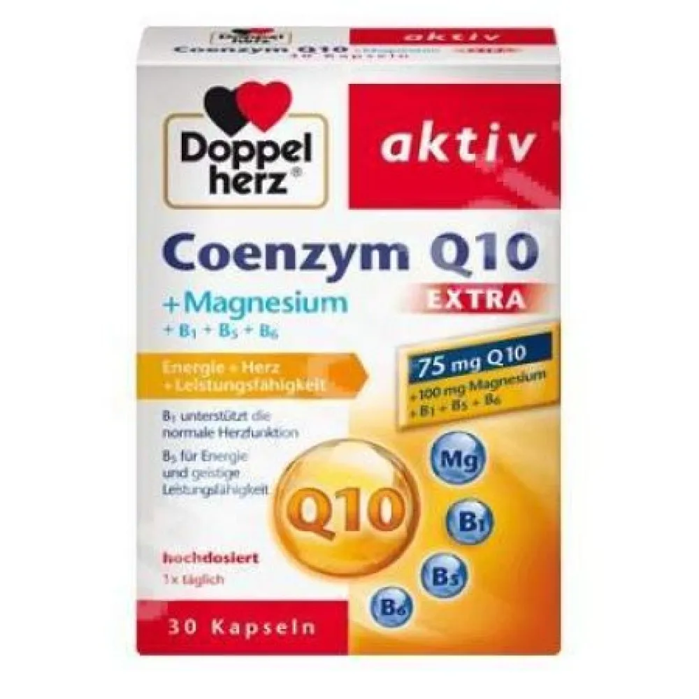 Doppel Herz Aktiv Coenzima Q10 Extra + Magnesium +B1+B5+B6 cps. x 30