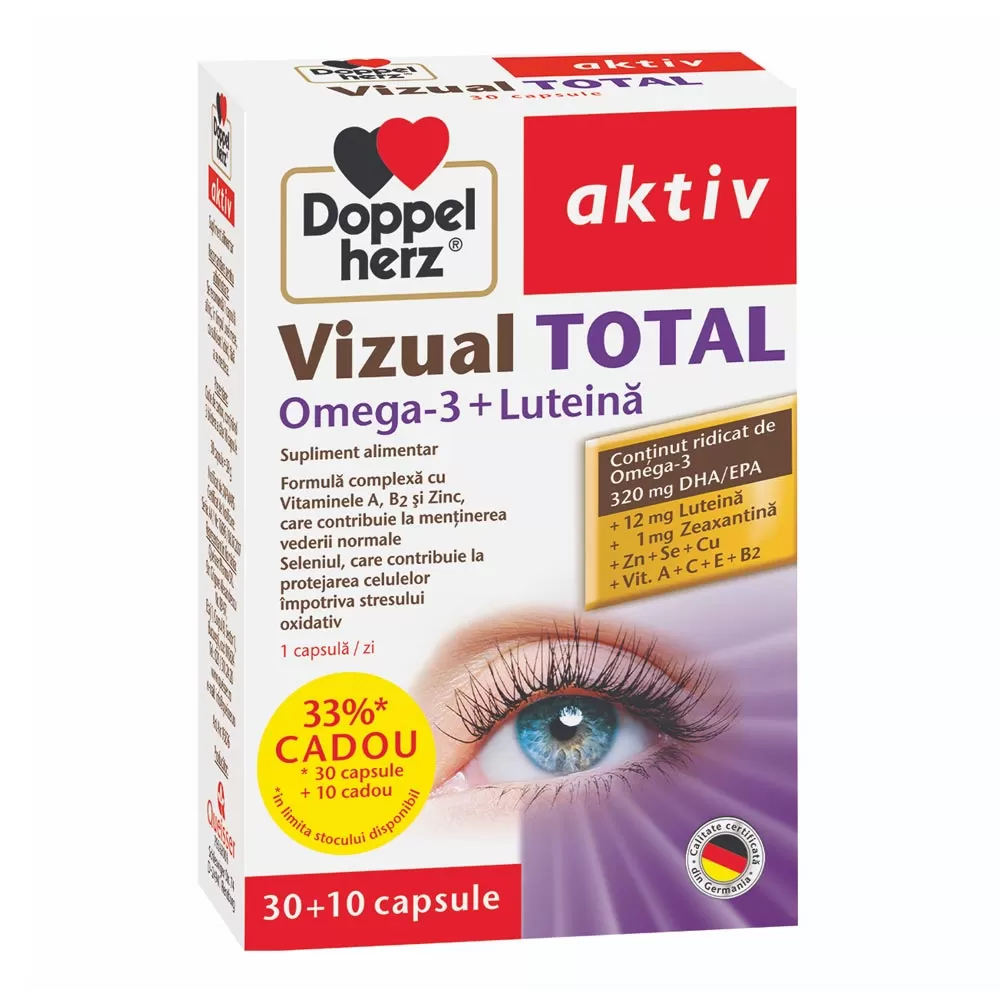 Vizual Total cu Omega 3 si Luteina, 30 capsule, Doppelherz
