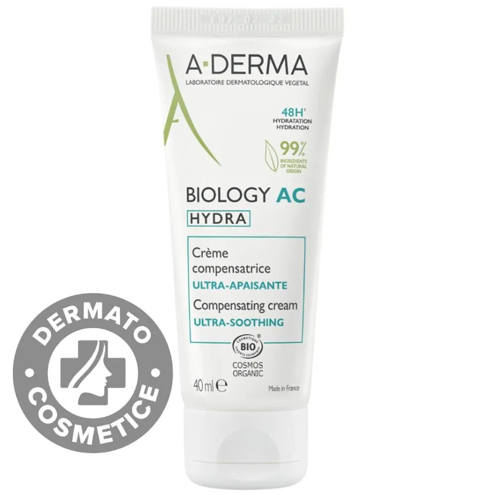 Crema Compensatoare Ultra Calmanta, Aderma Biology AC Hydra, 40ml, Ducray