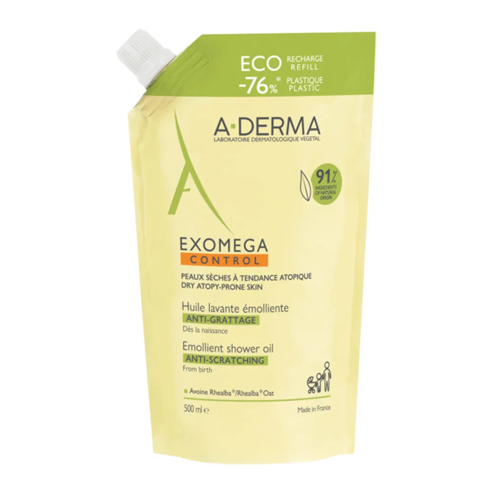Ulei de Dus Eco Refill Exomega Control, 500ml, Aderma