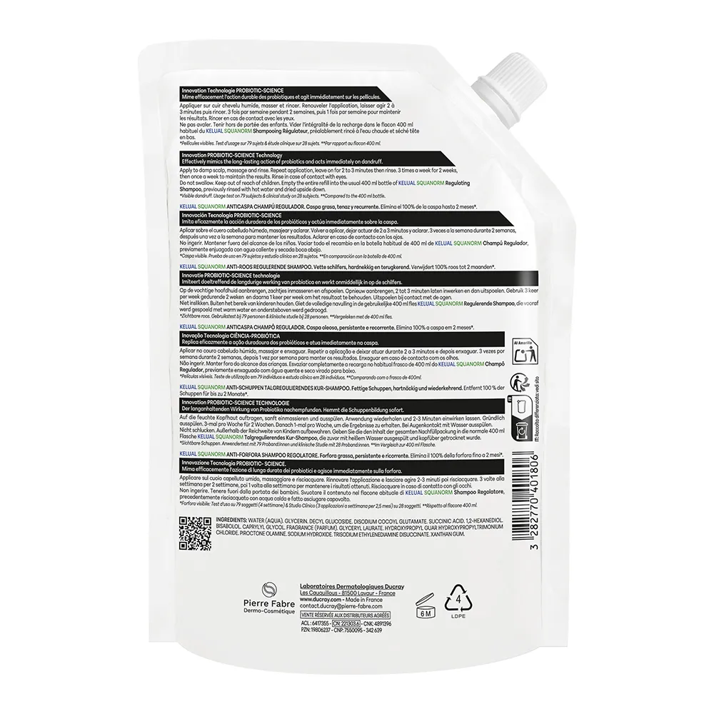 Rezerva Sampon Kelual Squanorm Matreata Grasa, 400ml, Ducray