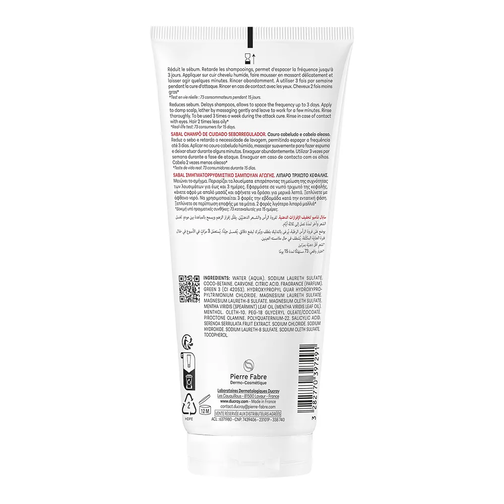 Sampon Sabal Sebo-reglator, 200ml, Ducray