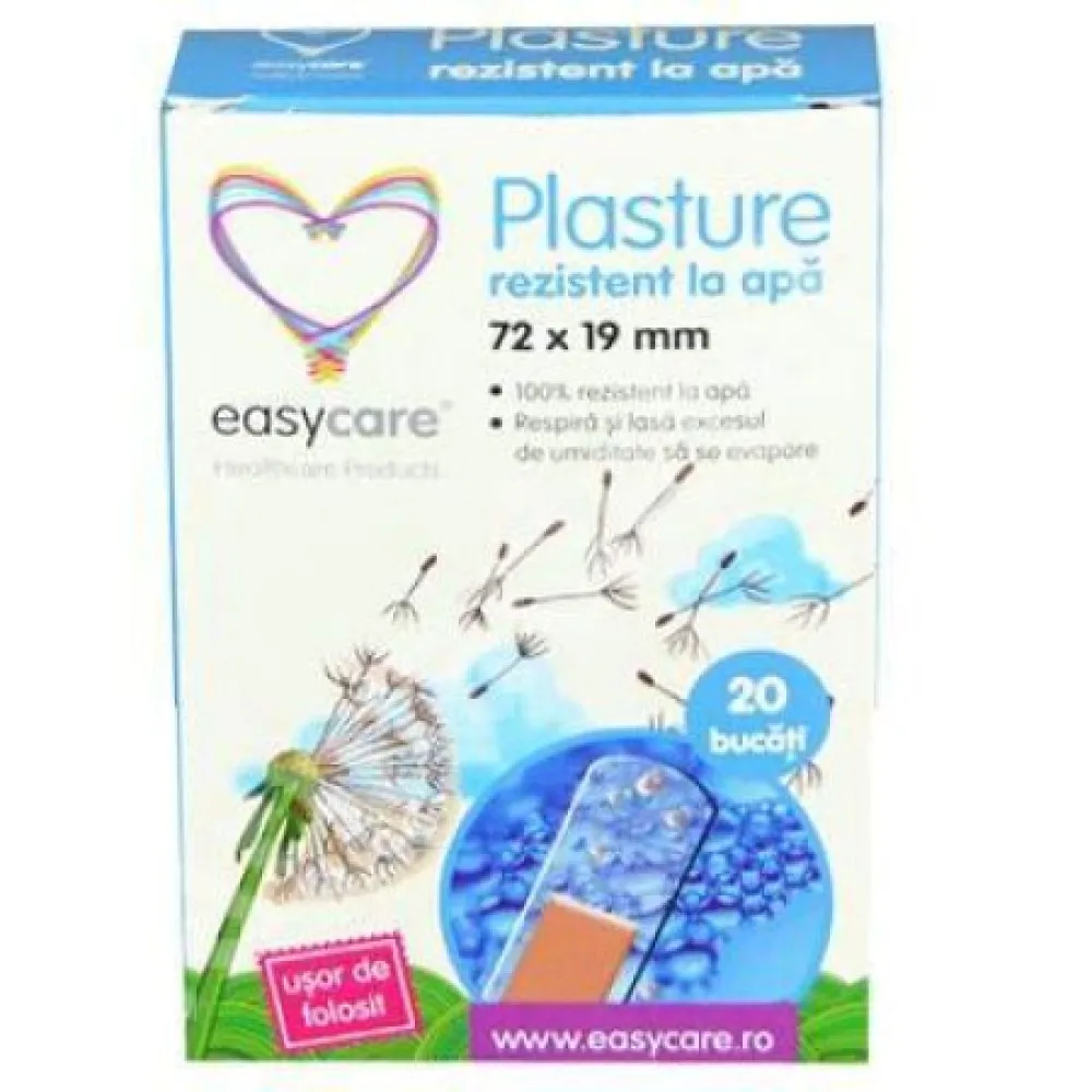EasyCare Plasturi Rezistenti la Apa 72mm x 19mm x 20
