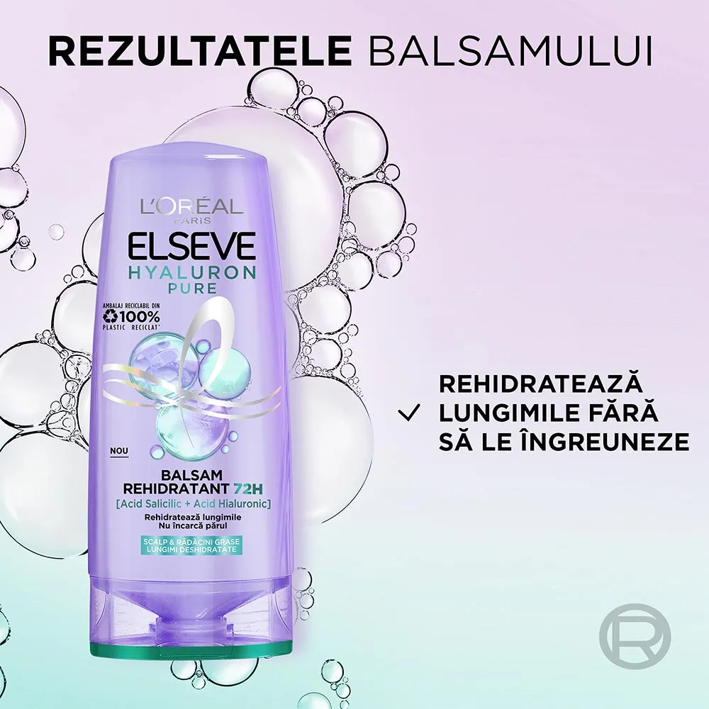 Balsam Rehidratant Hyaluron Pure, 200ml, Elseve