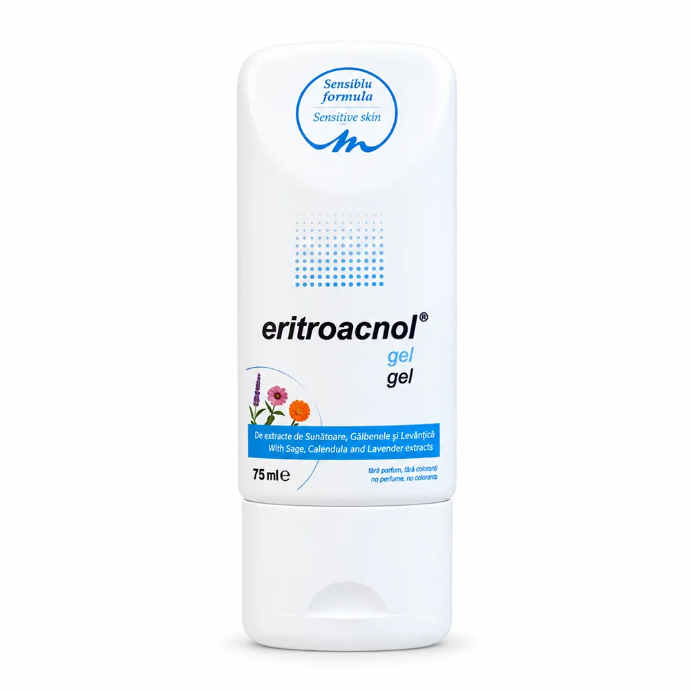 Gel antiacneic Eritroacnol, 75 ml - Mebra