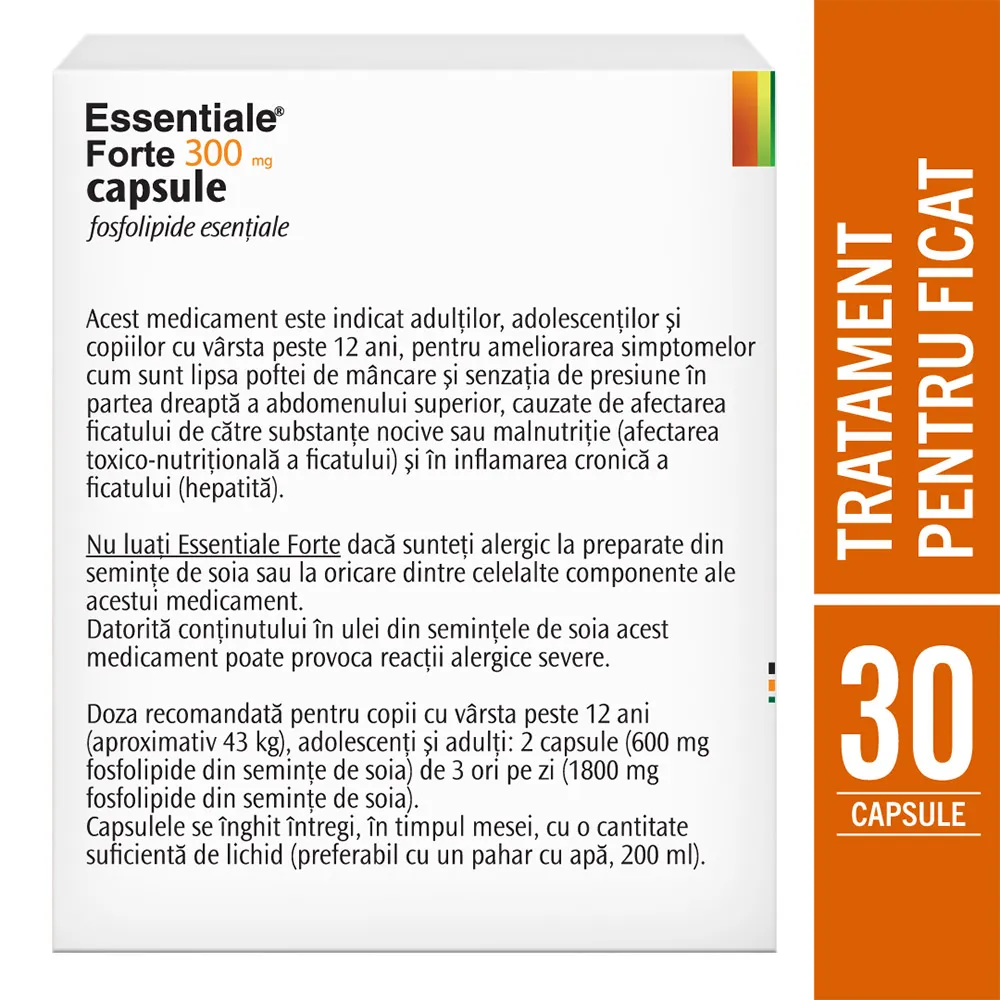 Essentiale Forte 300mg, 30 capsule, Sanofi