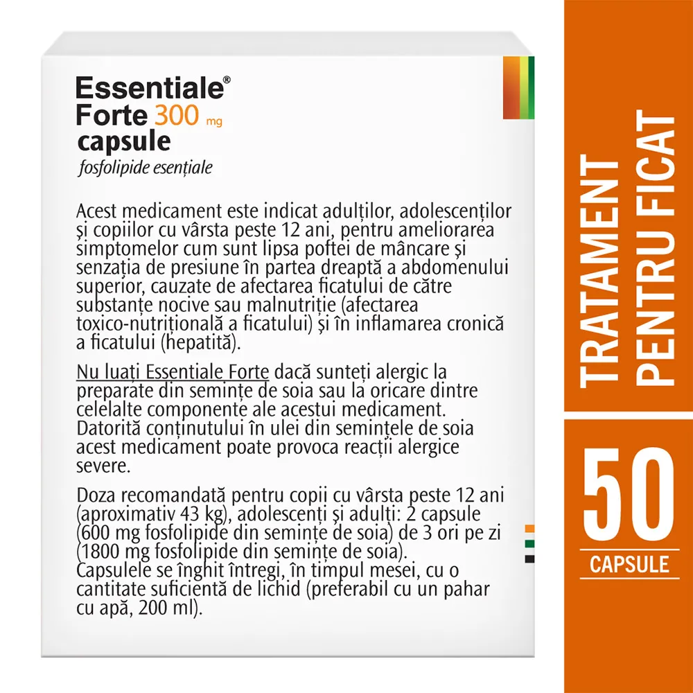 Essentiale Forte 300mg, 50 capsule, Sanofi