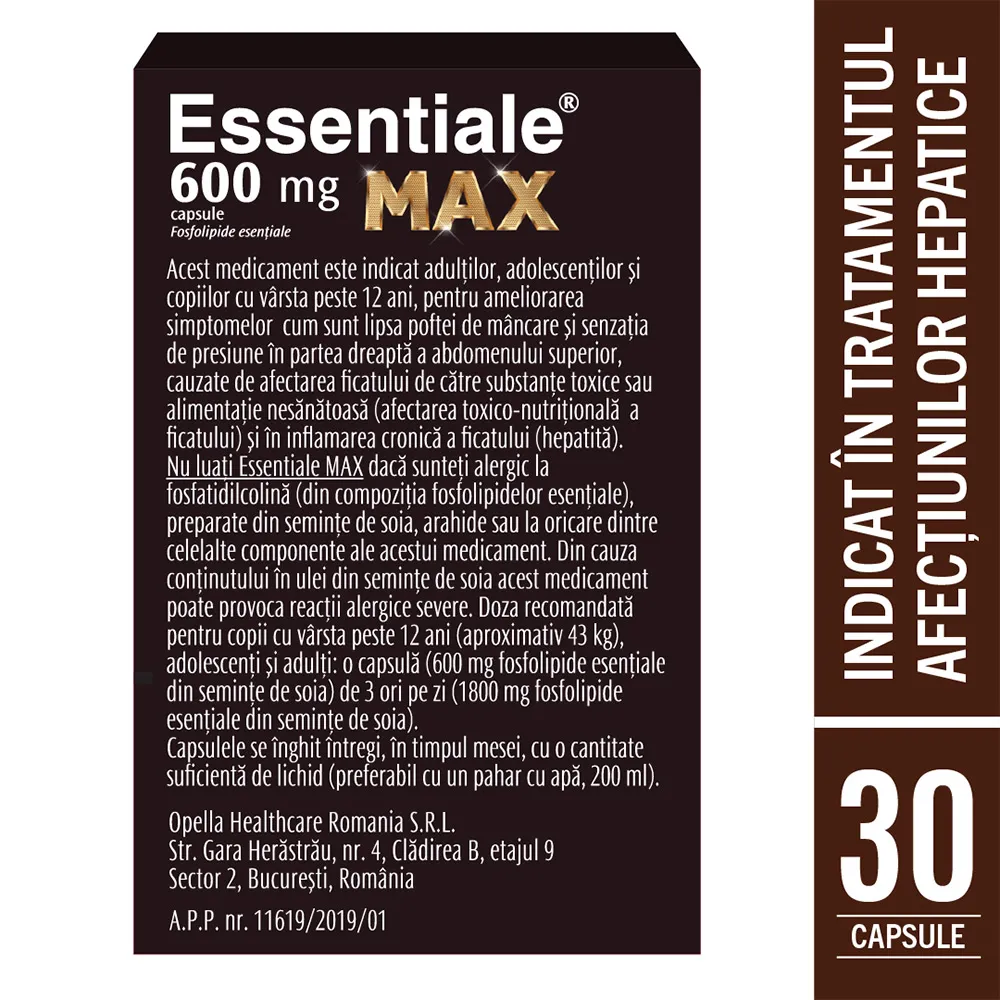 Essentiale MAX, 600 mg, 30 capsule, Sanofi