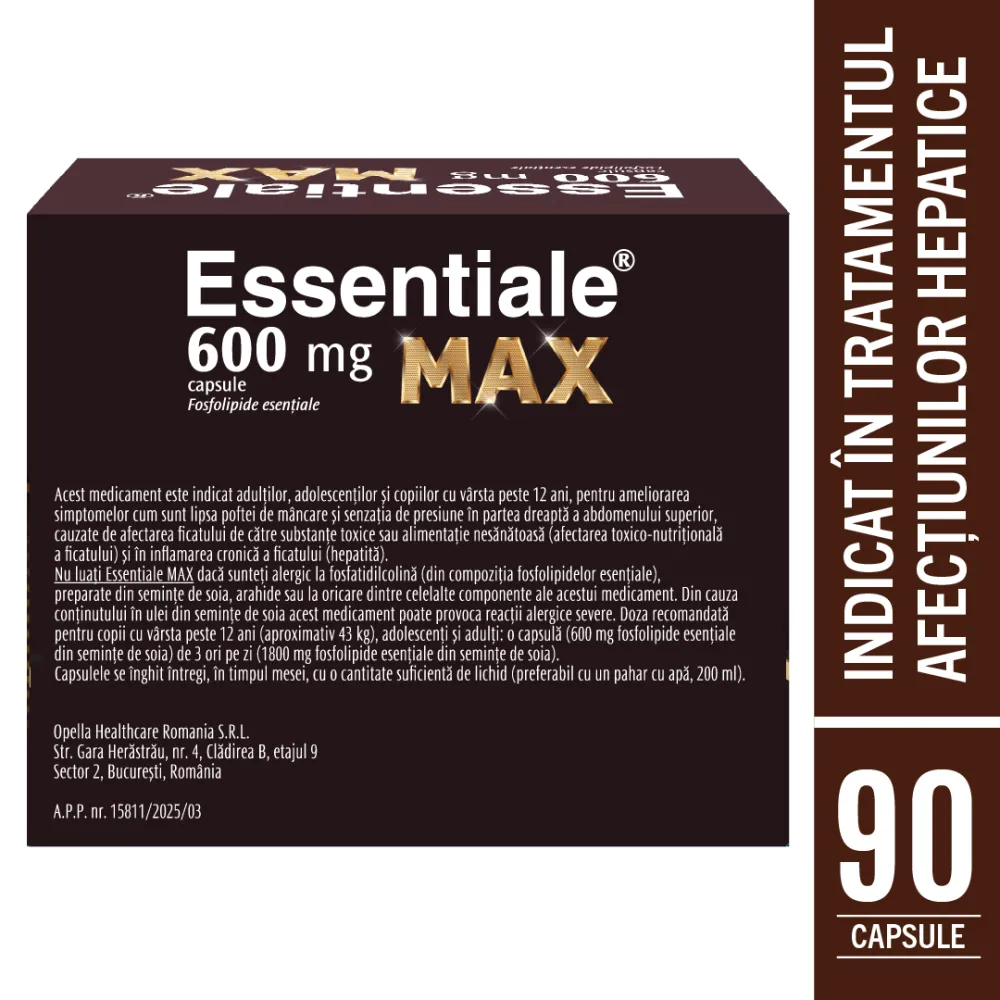 Essentiale Max 600mg, 90 capsule