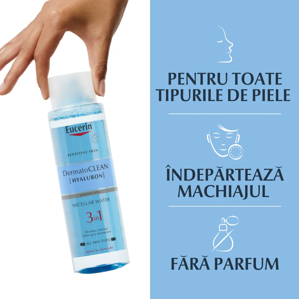 Hyaluron Lotiune Micelara DermaoClean, 400ml, Eucerin